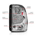 Anzo USA 311373 Tail Light Assembly; LED; Clear Lens; Chrome Housing; w/Light Bar; Pair; - Truck Part Superstore