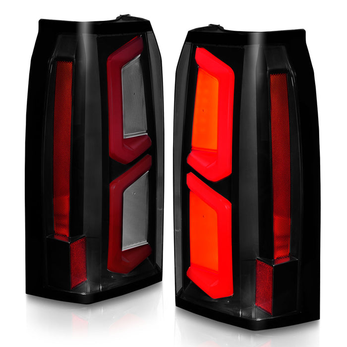 Anzo USA 311375 Tail Light Assembly; LED; Smoke Lens; Black Housing; w/Light Bar; Pair; - Truck Part Superstore