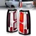 Anzo USA 311376 Tail Light Assembly; LED; Clear Lens; Chrome Housing; w/Light Bar; Pair; - Truck Part Superstore