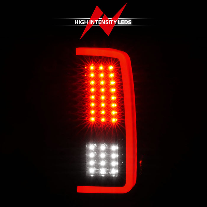 Anzo USA 311380 Tail Light Assembly; LED; Clear Lens; Black Housing; w/Light Bar; Pair; - Truck Part Superstore