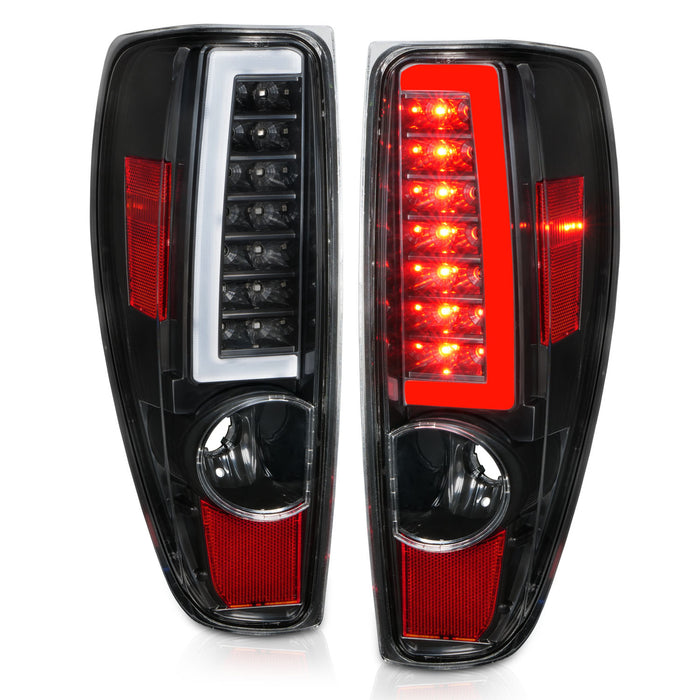 Anzo USA 311382 Tail Light Assembly; LED; Black Housing; w/Light Bar; Pair; - Truck Part Superstore