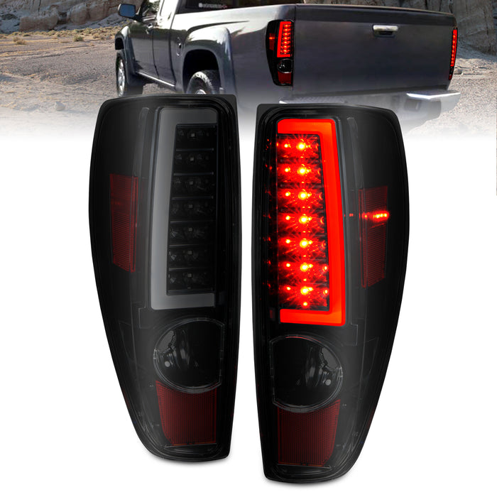 Anzo USA 311383 Tail Light Assembly; LED; Smoke Lens; Black Housing; w/Light Bar; Pair; - Truck Part Superstore