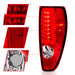 Anzo USA 311384 Tail Light Assembly; LED; Red/Clear Lens; Chrome Housing; w/Light Bar; Pair; - Truck Part Superstore