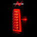 Anzo USA 311384 Tail Light Assembly; LED; Red/Clear Lens; Chrome Housing; w/Light Bar; Pair; - Truck Part Superstore