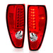 Anzo USA 311384 Tail Light Assembly; LED; Red/Clear Lens; Chrome Housing; w/Light Bar; Pair; - Truck Part Superstore