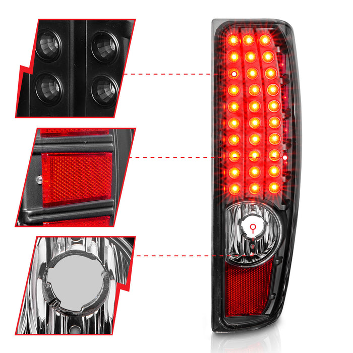 Anzo USA 311385 Tail Light Assembly; Clear Lens; Black Housing; - Truck Part Superstore