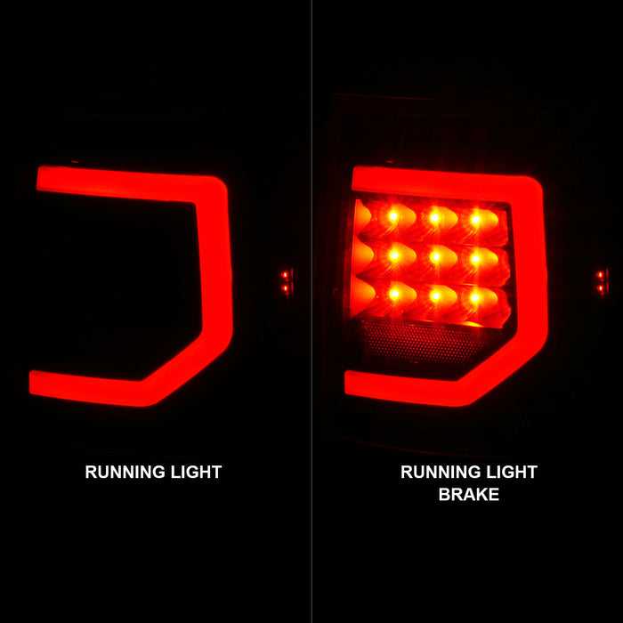 Anzo USA 311386 Tail Light Assembly; Clear Lens; w/Light Bars Black Housing; - Truck Part Superstore