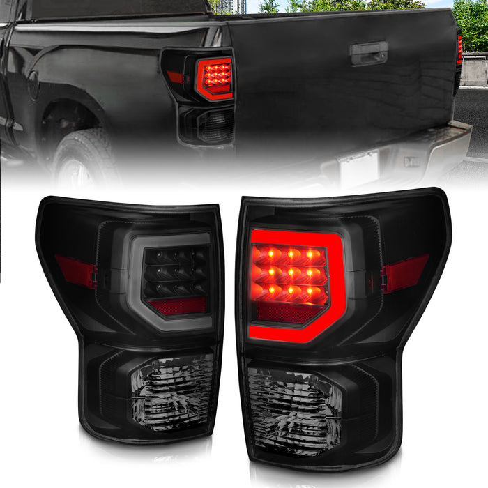 Anzo USA 311387 Tail Light Assembly; Smoke Lens; w/Light Bars Black Housing; - Truck Part Superstore