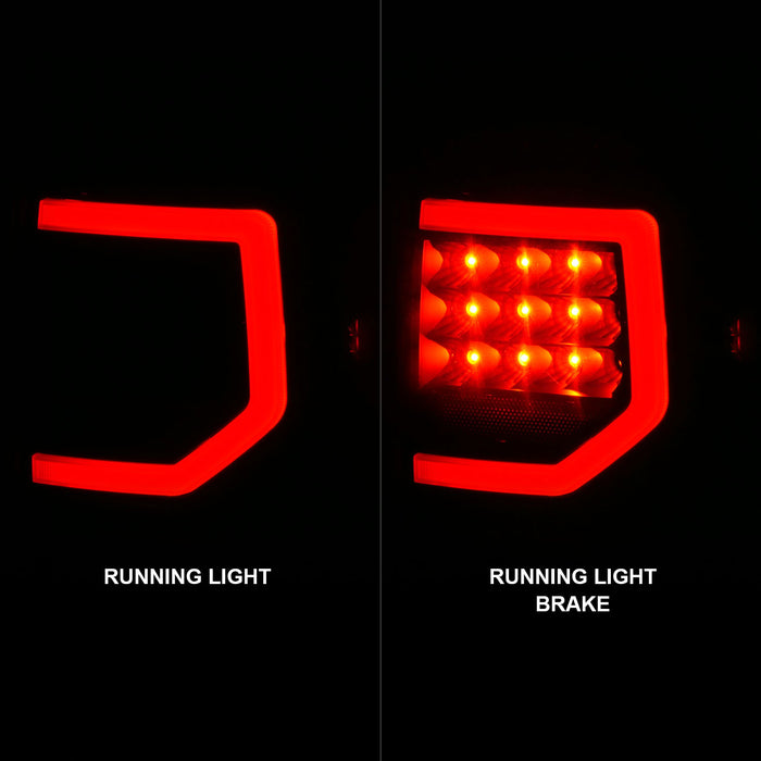 Anzo USA 311387 Tail Light Assembly; Smoke Lens; w/Light Bars Black Housing; - Truck Part Superstore