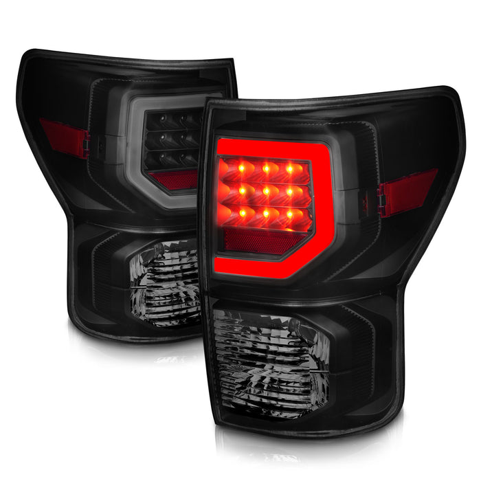 Anzo USA 311387 Tail Light Assembly; Smoke Lens; w/Light Bars Black Housing; - Truck Part Superstore