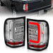 Anzo USA 311392 Tail Light Assembly; LED; Clear Lens; Chrome Housing; w/Light Bar; Pair; - Truck Part Superstore