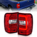 Anzo USA 311393 Tail Light Assembly; LED; Clear/Red Lens; Chrome Housing; w/Light Bar; Pair; - Truck Part Superstore