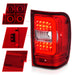Anzo USA 311393 Tail Light Assembly; LED; Clear/Red Lens; Chrome Housing; w/Light Bar; Pair; - Truck Part Superstore