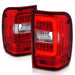 Anzo USA 311393 Tail Light Assembly; LED; Clear/Red Lens; Chrome Housing; w/Light Bar; Pair; - Truck Part Superstore