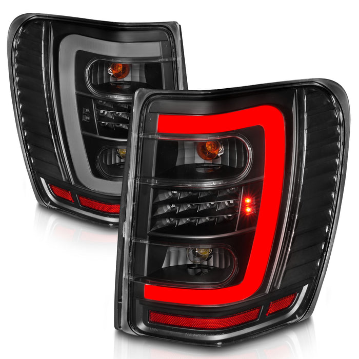 Anzo USA 311394 Tail Light Assembly; LED; Clear Lens; Black Housing; w/Light Bar; Pair; - Truck Part Superstore