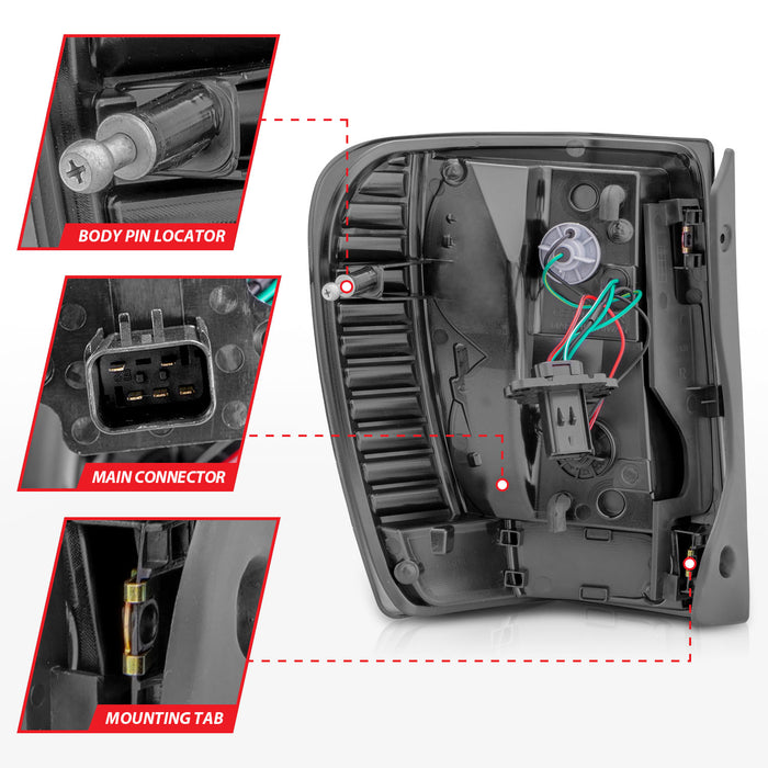Anzo USA 311395 Tail Light Assembly; LED; Smoke Lens; Black Housing; w/Light Bar; Pair; - Truck Part Superstore