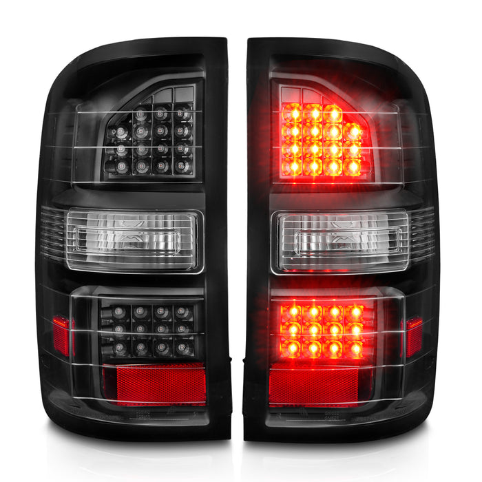 Anzo USA 311397 Tail Light Assembly; Clear Lens; Black Housing; Pair; - Truck Part Superstore
