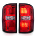 Anzo USA 311399 Tail Light Assembly; Red/Clear Lens; Chrome Housing; Pair; - Truck Part Superstore