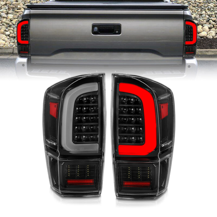 Anzo USA 311400 Tail Light Assembly; Clear Lens; Black Housing; w/Light Bar Sequential; - Truck Part Superstore