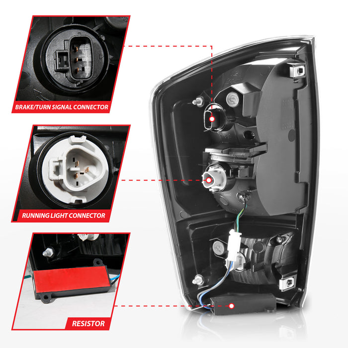 Anzo USA 311400 Tail Light Assembly; Clear Lens; Black Housing; w/Light Bar Sequential; - Truck Part Superstore