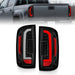 Anzo USA 311402 Tail Light Assembly; Full LED; Clear Lens; Black Housing; w/Light Bar; Pair; - Truck Part Superstore