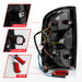 Anzo USA 311402 Tail Light Assembly; Full LED; Clear Lens; Black Housing; w/Light Bar; Pair; - Truck Part Superstore