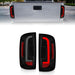 Anzo USA 311403 Tail Light Assembly; Full LED; Smoke Lens; Black Housing; w/Light Bar; Pair; - Truck Part Superstore