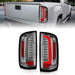 Anzo USA 311404 Tail Light Assembly; Full LED; Clear Lens; Chrome Housing; w/Light Bar; Pair; - Truck Part Superstore