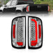 Anzo USA 311407 Tail Light Assembly; Full LED; Clear Lens; Chrome Housing; w/Light Bar; Pair; - Truck Part Superstore