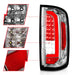 Anzo USA 311407 Tail Light Assembly; Full LED; Clear Lens; Chrome Housing; w/Light Bar; Pair; - Truck Part Superstore