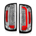 Anzo USA 311407 Tail Light Assembly; Full LED; Clear Lens; Chrome Housing; w/Light Bar; Pair; - Truck Part Superstore