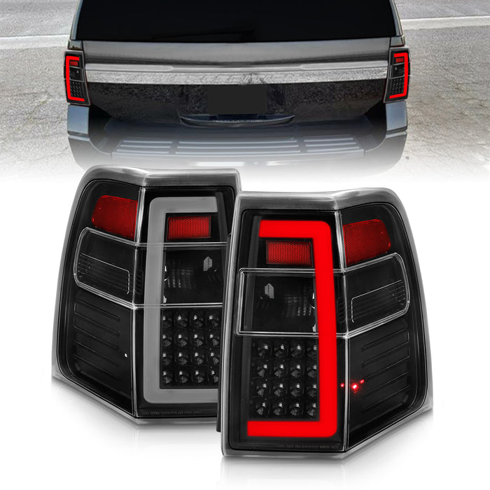 Anzo USA 311408 Tail Light Assembly; LED; Clear Lens; Black Housing; w/Light Bar Sequential; - Truck Part Superstore