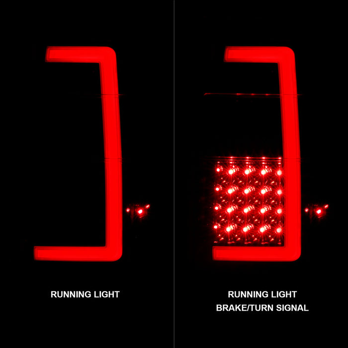 Anzo USA 311408 Tail Light Assembly; LED; Clear Lens; Black Housing; w/Light Bar Sequential; - Truck Part Superstore