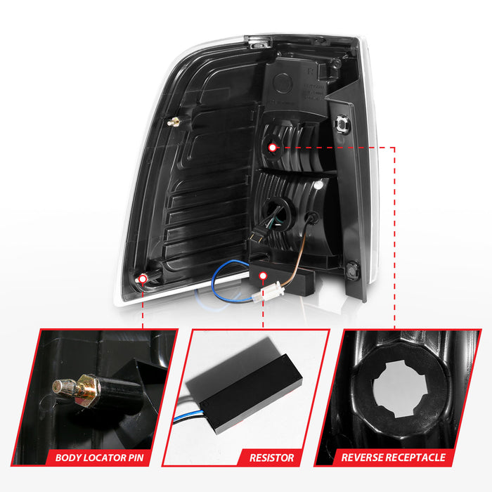 Anzo USA 311408 Tail Light Assembly; LED; Clear Lens; Black Housing; w/Light Bar Sequential; - Truck Part Superstore