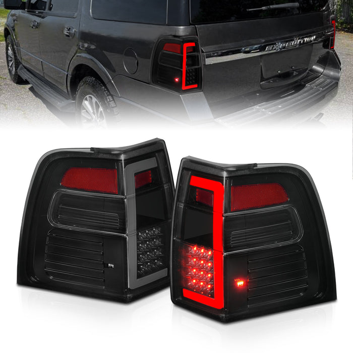 Anzo USA 311409 Tail Light Assembly; LED; Smoke Lens; Black Housing; w/Light Bar Sequential; - Truck Part Superstore