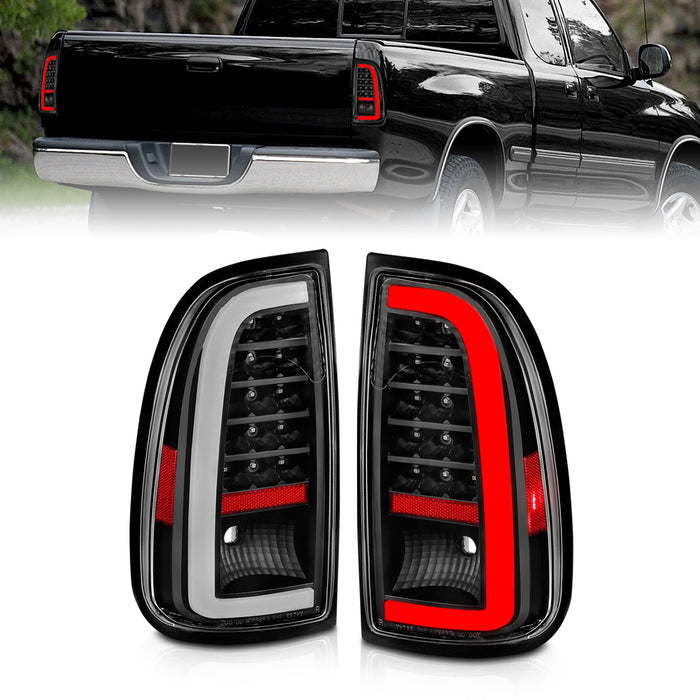 Anzo USA 311411 Tail Light Assembly; LED; Clear Lens; Black Housing; w/Light Bar; Pair; - Truck Part Superstore