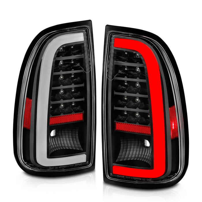 Anzo USA 311411 Tail Light Assembly; LED; Clear Lens; Black Housing; w/Light Bar; Pair; - Truck Part Superstore