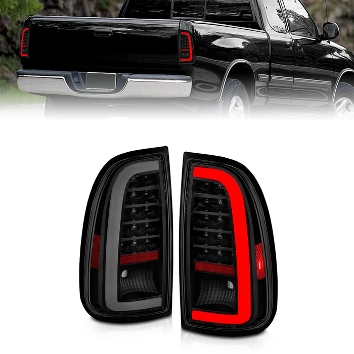 Anzo USA 311412 Tail Light Assembly; LED; Smoke Lens; Black Housing; w/Light Bar; Pair; - Truck Part Superstore