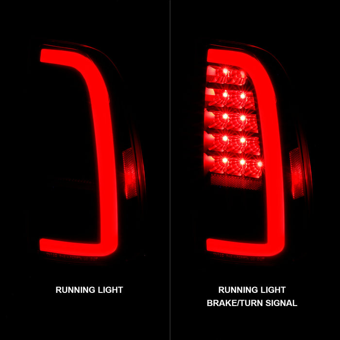 Anzo USA 311412 Tail Light Assembly; LED; Smoke Lens; Black Housing; w/Light Bar; Pair; - Truck Part Superstore