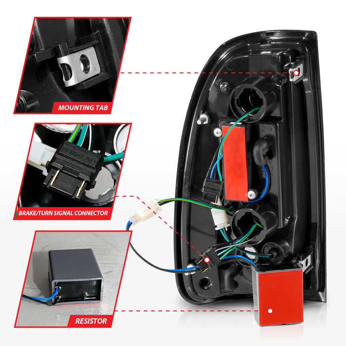 Anzo USA 311412 Tail Light Assembly; LED; Smoke Lens; Black Housing; w/Light Bar; Pair; - Truck Part Superstore