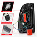 Anzo USA 311413 Tail Light Assembly; LED; Clear Lens; Chrome Housing; w/Light Bar; Pair; - Truck Part Superstore