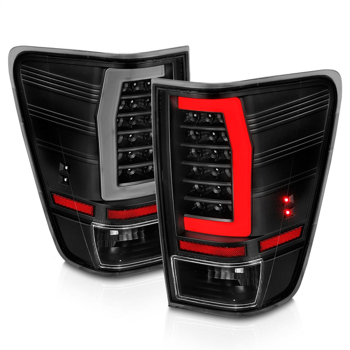Anzo USA 311420 Tail Light Assembly; LED; Clear Lens; Black Housing; w/Light Bar; Pair; - Truck Part Superstore