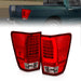Anzo USA 311422 Tail Light Assembly; LED; Red/Clear Lens; Chrome Housing; w/Light Bar; Pair; - Truck Part Superstore