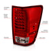 Anzo USA 311422 Tail Light Assembly; LED; Red/Clear Lens; Chrome Housing; w/Light Bar; Pair; - Truck Part Superstore