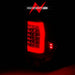 Anzo USA 311422 Tail Light Assembly; LED; Red/Clear Lens; Chrome Housing; w/Light Bar; Pair; - Truck Part Superstore