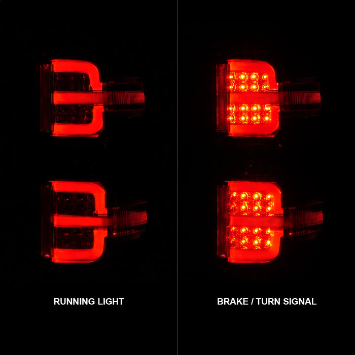 Anzo USA 311423 Tail Light Assembly; LED; Clear Lens; Black Housing; Pair; - Truck Part Superstore