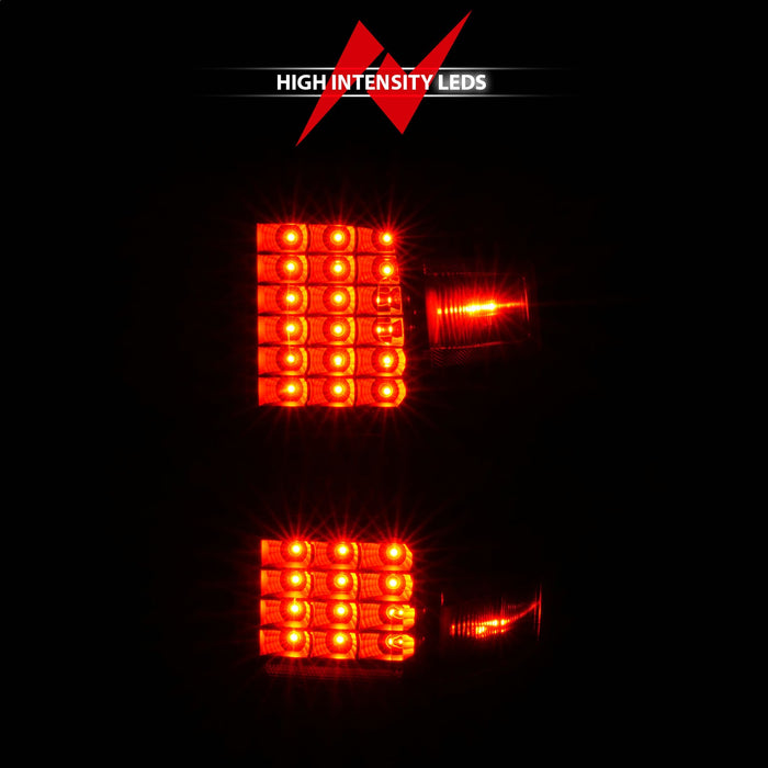 Anzo USA 311423 Tail Light Assembly; LED; Clear Lens; Black Housing; Pair; - Truck Part Superstore