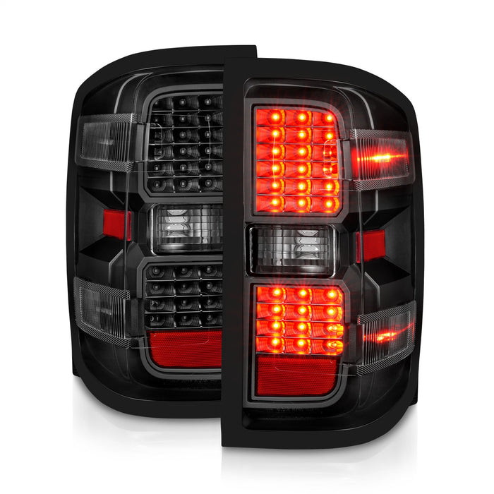 Anzo USA 311423 Tail Light Assembly; LED; Clear Lens; Black Housing; Pair; - Truck Part Superstore