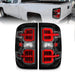 Anzo USA 311425 Tail Light Assembly; LED; Clear Lens; Black Housing; w/Light Bar; Pair; - Truck Part Superstore