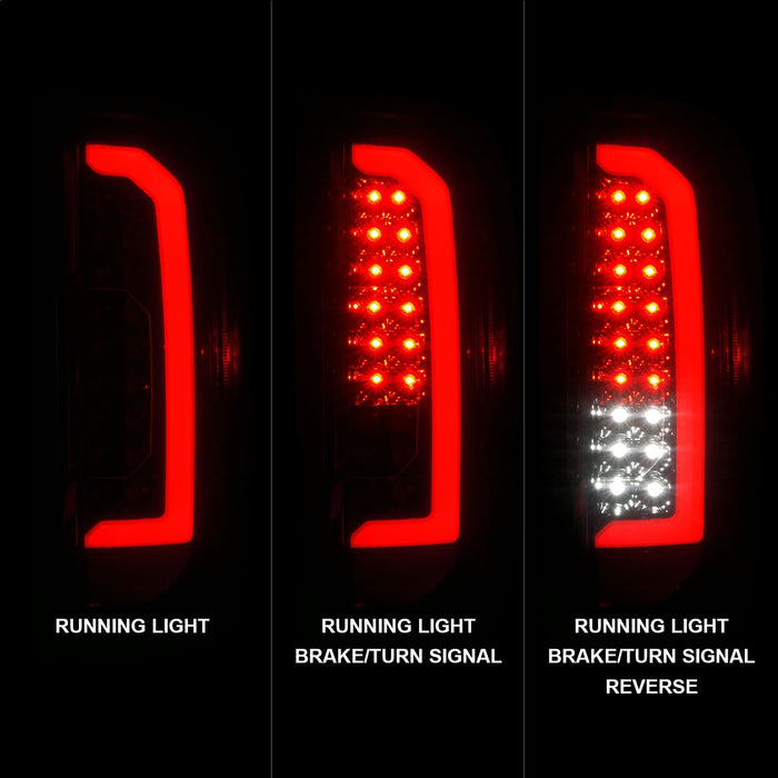 Anzo USA 311433 Tail Light Assembly; LED; w/Red Light Bar; Black Housing; Smoke Lens; - Truck Part Superstore